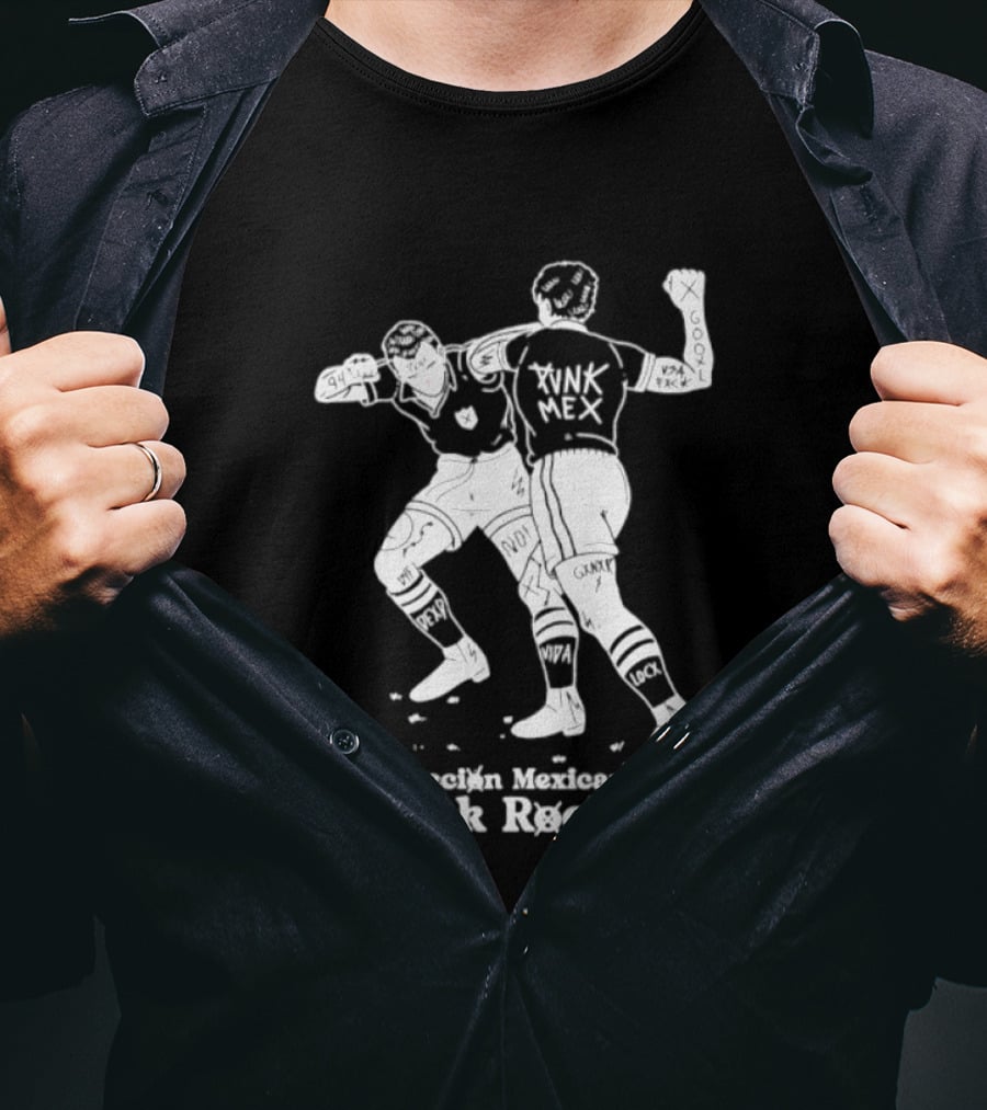 Seleccion Mexicana Punk Rock 94 Mexico Soccer Fighters T-Shirt