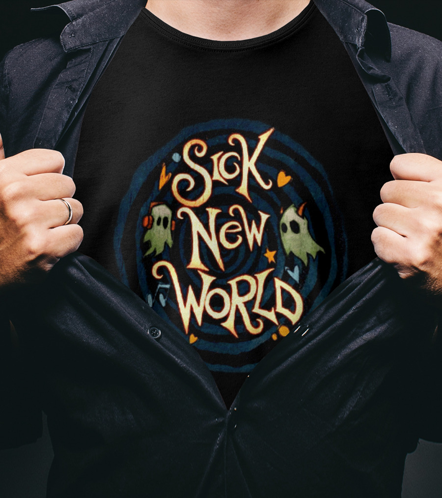 Sick New World Ghost Spiral Lineup Texas Festival Fort Worth Texas Motor Speedway Oct 24 2026 T-Shirt