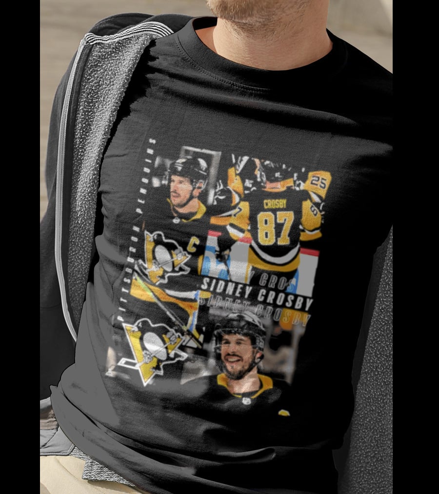 Sidney Crosby Pittsburgh Penguins 87 All For One Moment T-Shirt