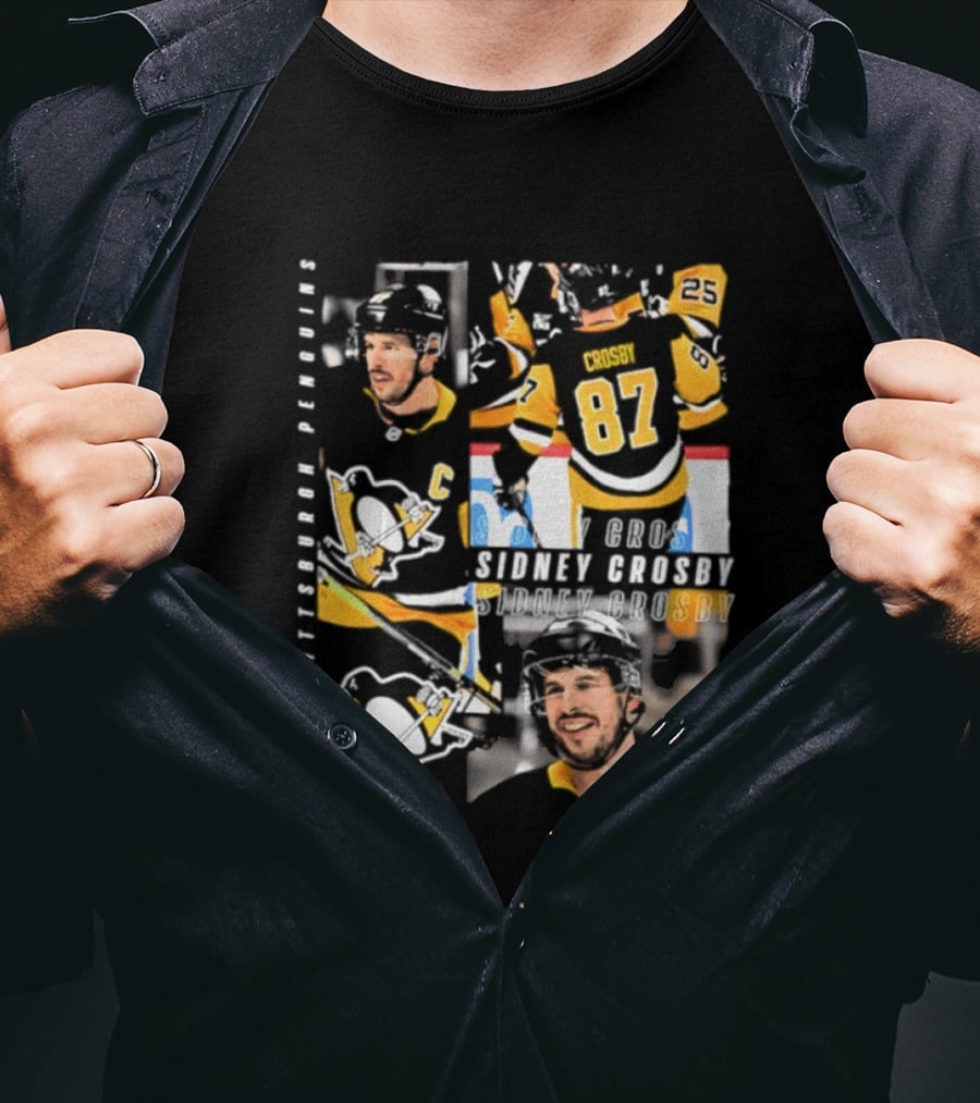 Sidney Crosby Pittsburgh Penguins 87 All For One Moment T-Shirt