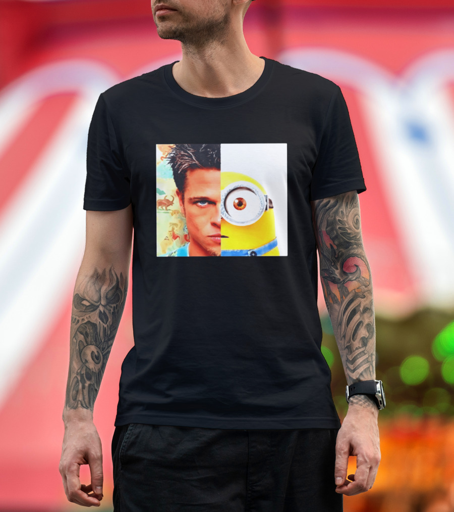 Tyler Durden Minions Split Face Mashup T-Shirt