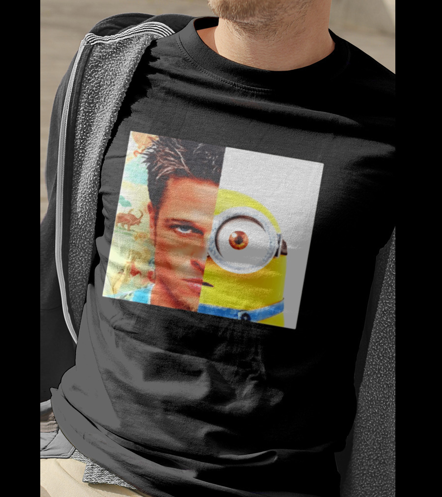 Tyler Durden Minions Split Face Mashup T-Shirt