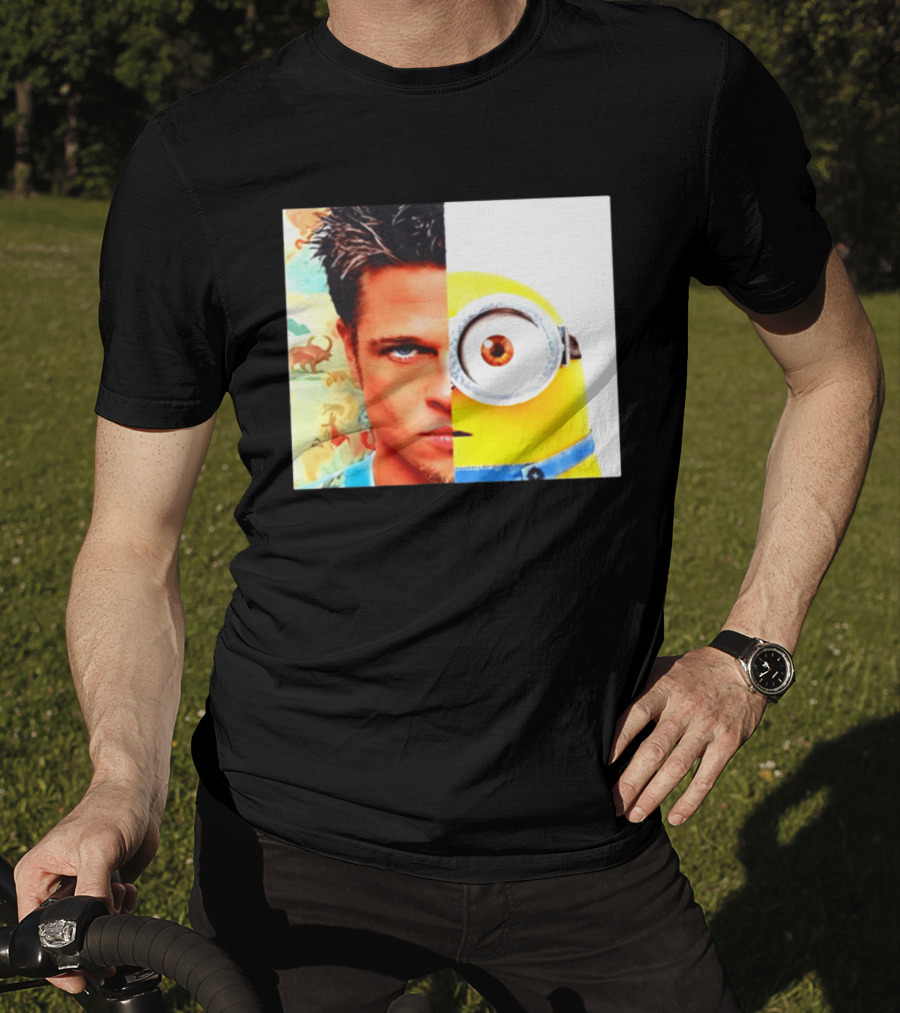 Tyler Durden Minions Split Face Mashup T-Shirt
