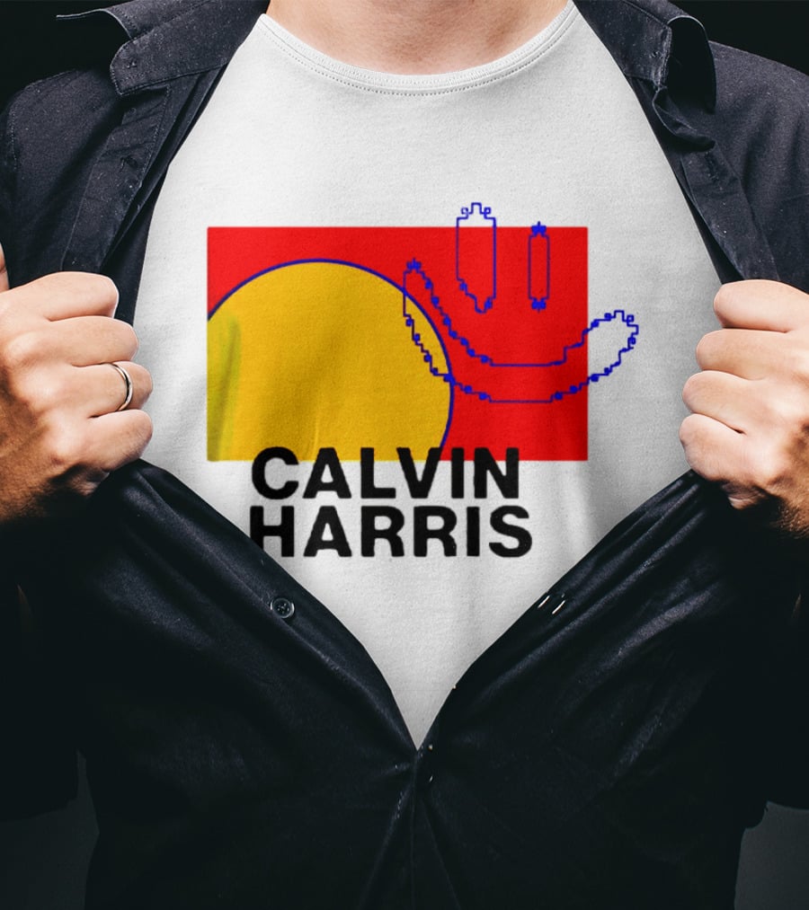 Calvin Harris North America 2027 Tour Dates Pixel T-Shirt