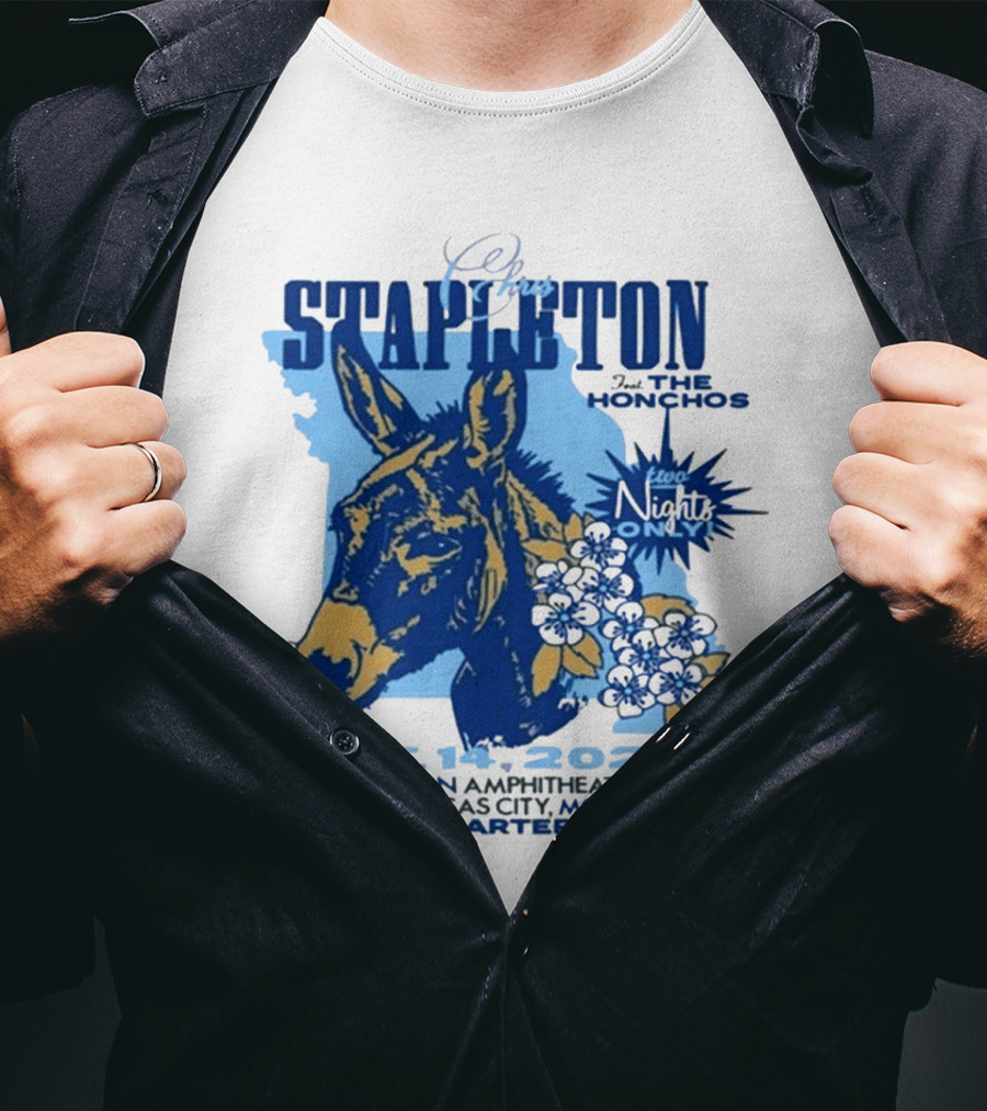 Chris Stapleton With The Honchos Kansas City MO October 14 2026 Morton Amphitheater Special Guest Carter Faith T-Shirt