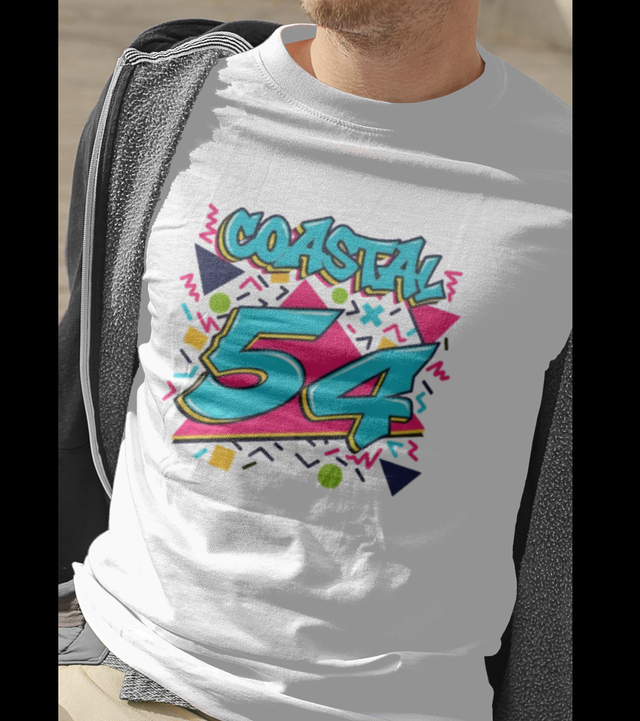 Coastal Carolina Chanticleers 54 Back To The 90s Neon T-Shirt