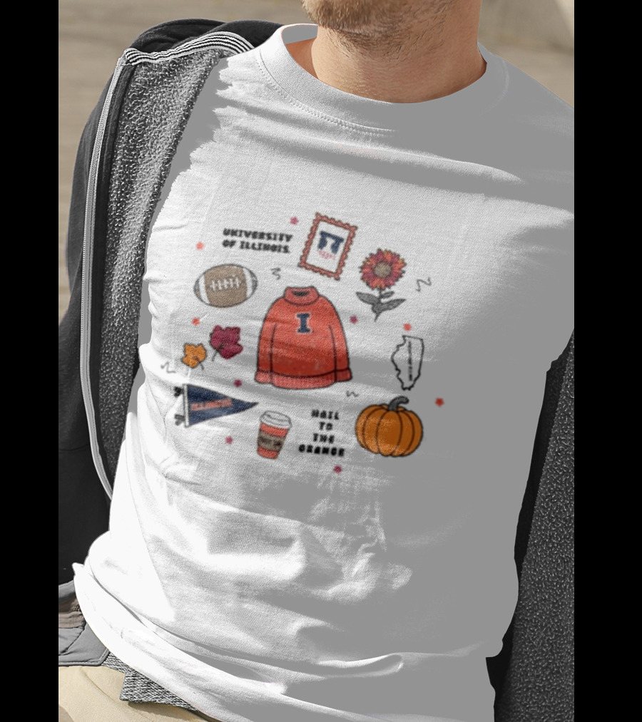 Illinois Fighting Illini Autumn Montage University State T-Shirt