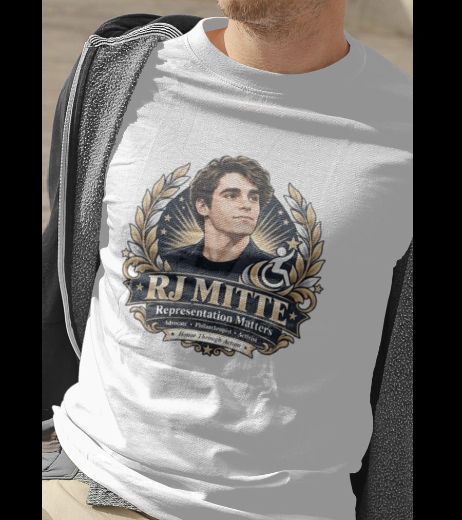 RJ Mitte Representation Matters Advocate Philanthropist Activist Honor Through Action T-Shirt