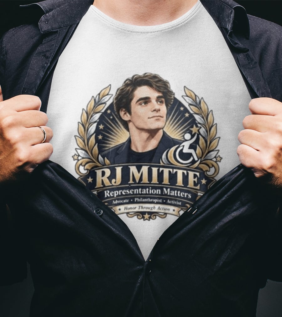 RJ Mitte Representation Matters Advocate Philanthropist Activist Honor Through Action T-Shirt