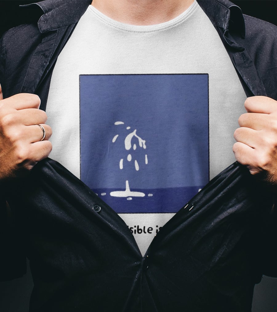 Mr Invisible Is Coming Humor Minimalist Playful Splash T-Shirt