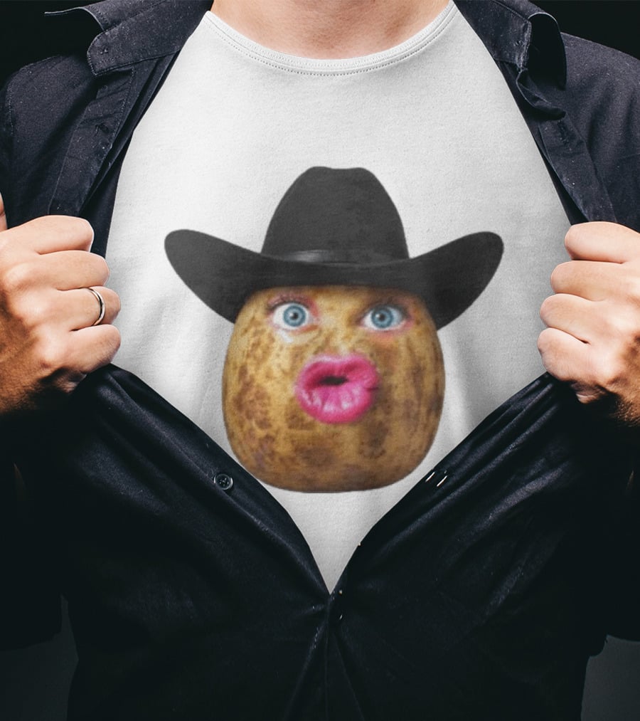 The Burnt Peanut Cowboy Hat Lips T-Shirt