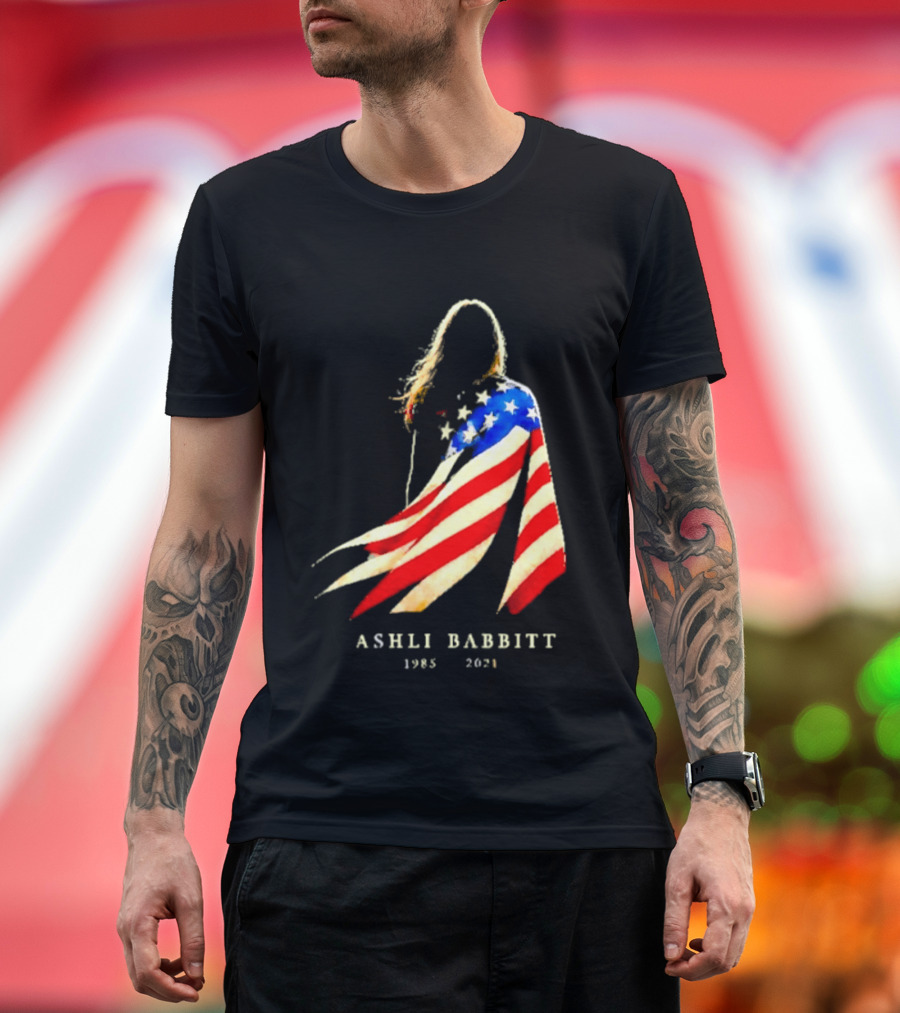 America Ashli Babbitt Memorial 1985 2021 Flag T-Shirt