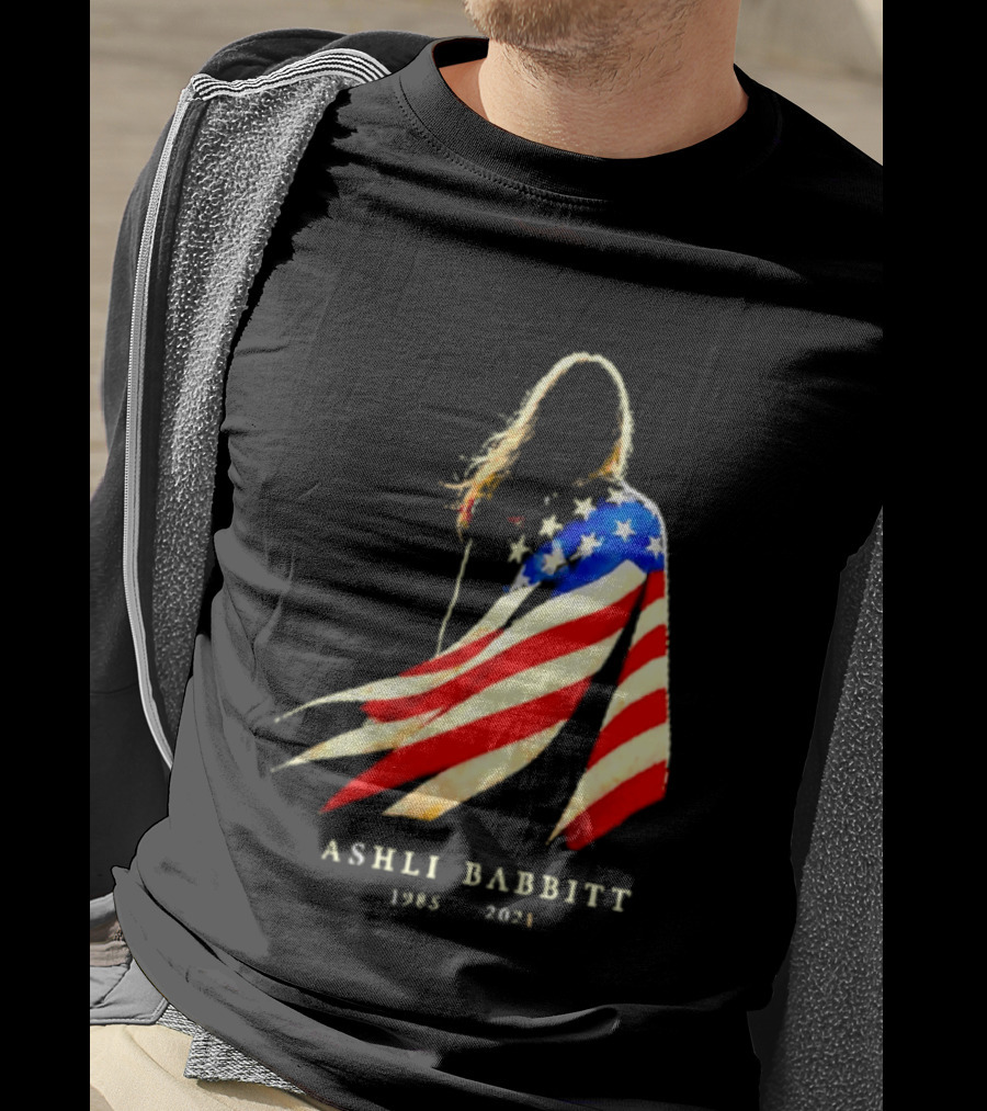 America Ashli Babbitt Memorial 1985 2021 Flag T-Shirt