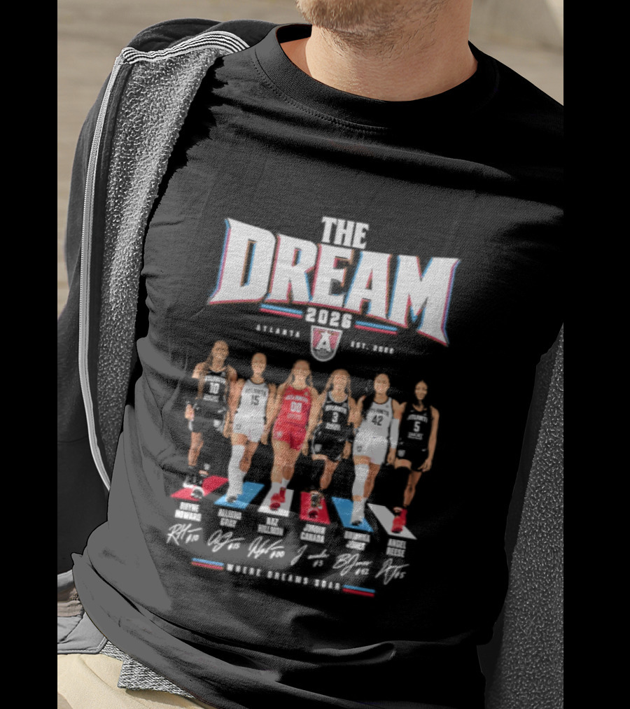 Atlanta Dream 2026 Abbey Road Team Where Dreams Soar T-Shirt