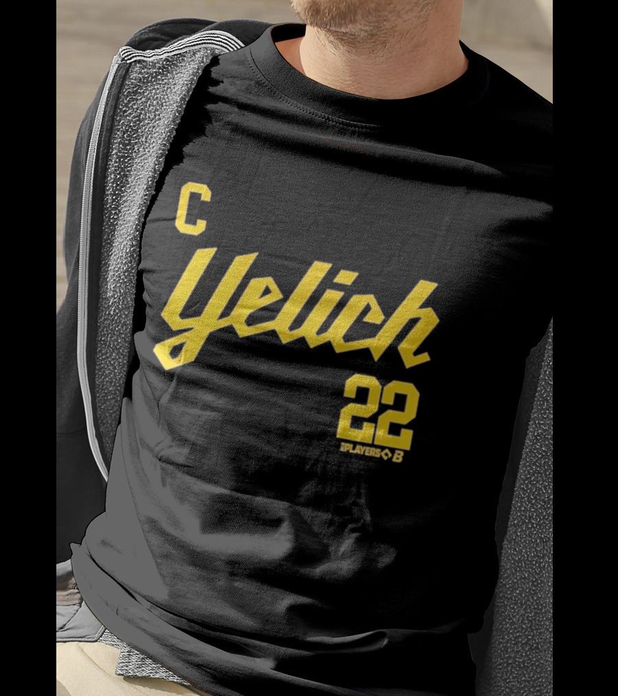 Yelich 22 Captain Players Milwaukee Brewers Baseball MLB T-Shirt