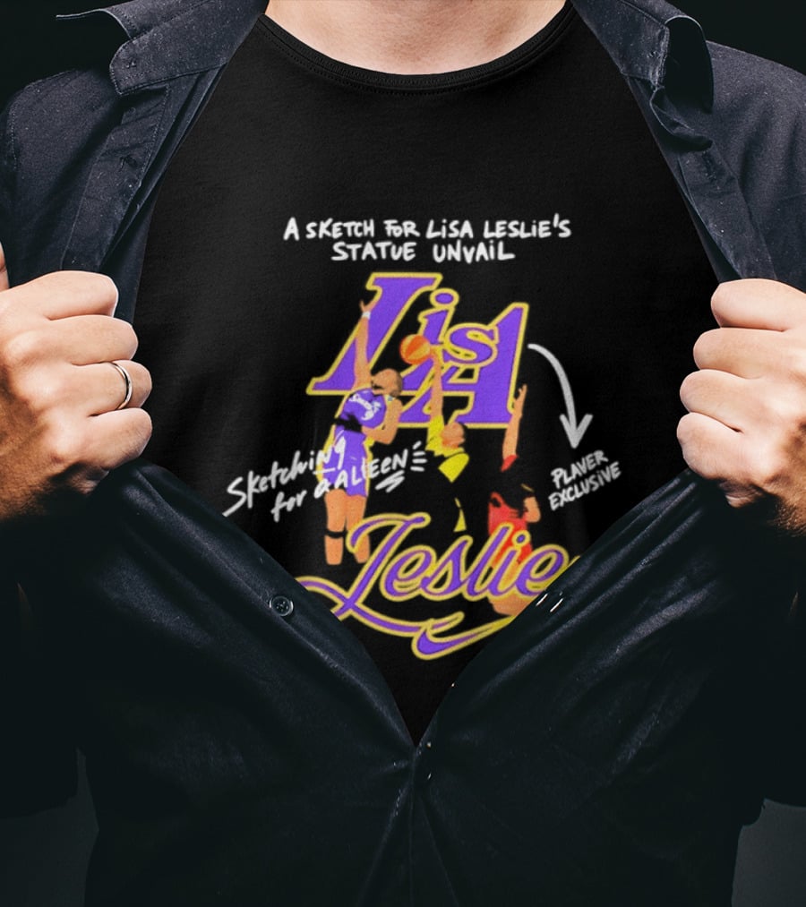 Lisa Leslie Los Angeles Sparks Sketching For Statue Unveiling T-Shirt