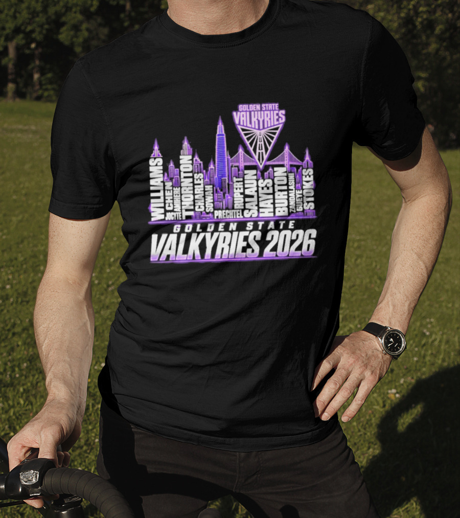Golden State Valkyries 2026 WNBA City Name Player Skyline Light T-Shirt