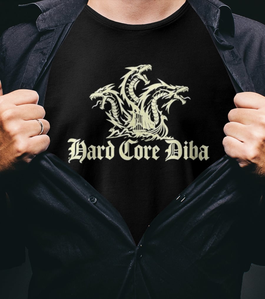Hard Core Diba Three Headed Dragon Emblem Niteharts 2026 T-Shirt