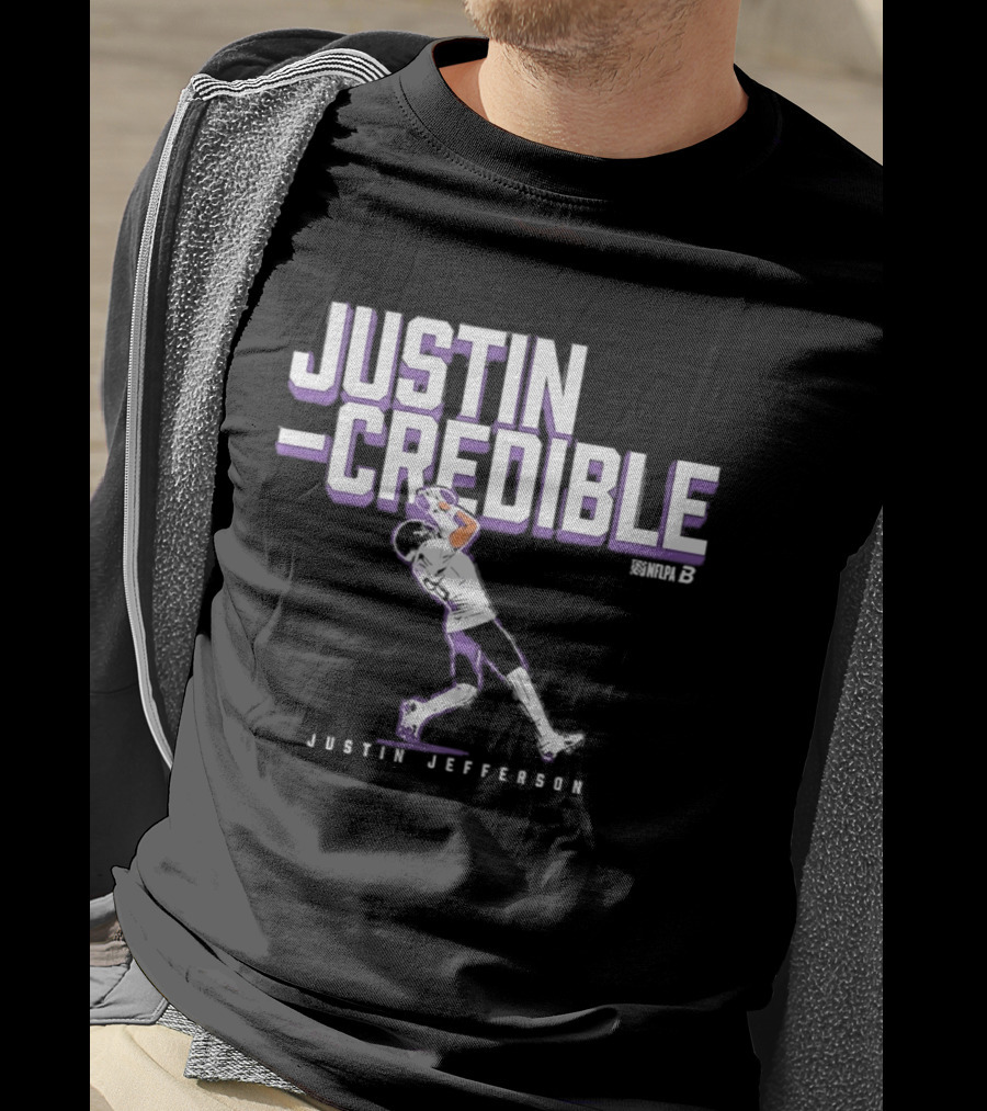 Justin Jefferson Justin Credible Minnesota Vikings Team 18 Football Player T-Shirt