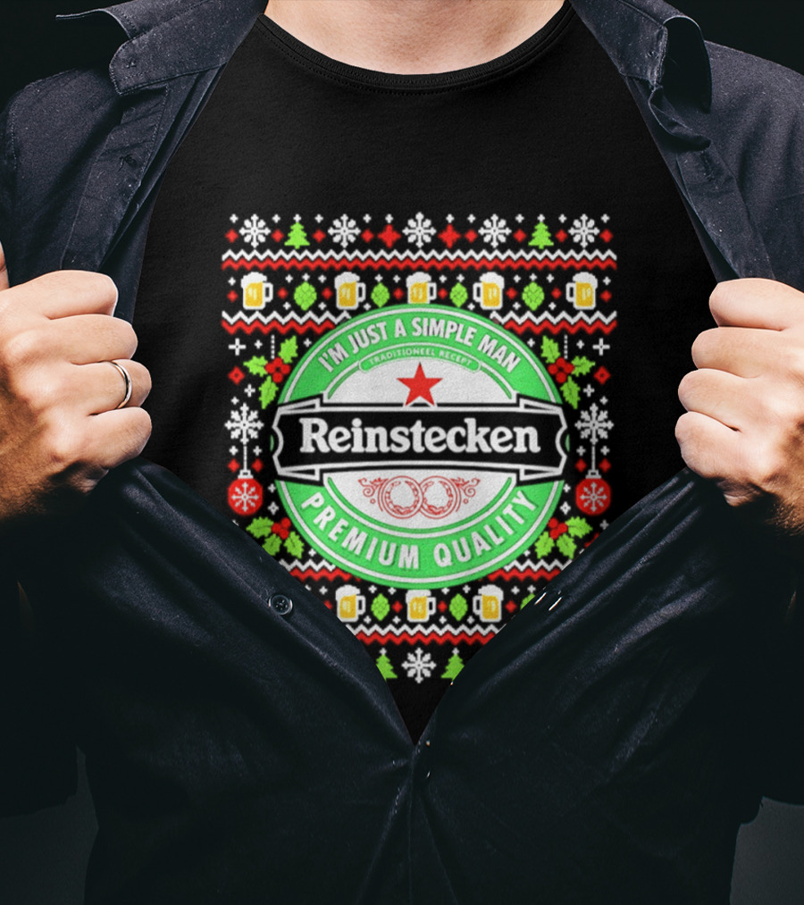 Reinstecken I'm Just A Simple Man Traditional Premium Quality Christmas Ugly T-Shirt