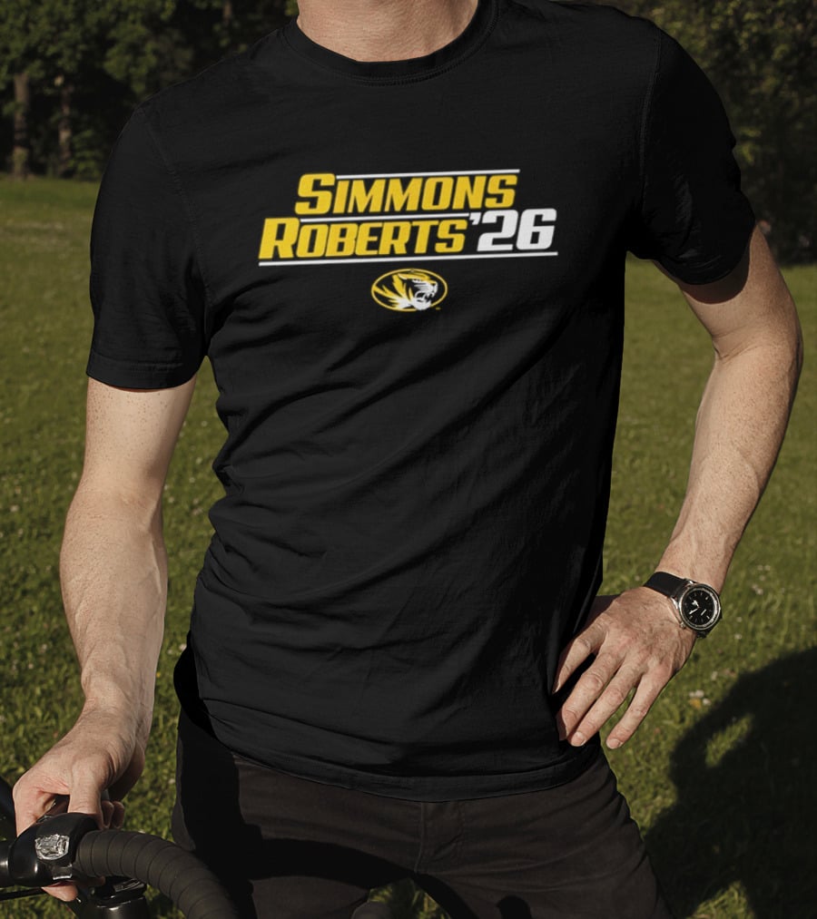 Simmons Roberts '26 Missouri Tigers NCAA Football T-Shirt