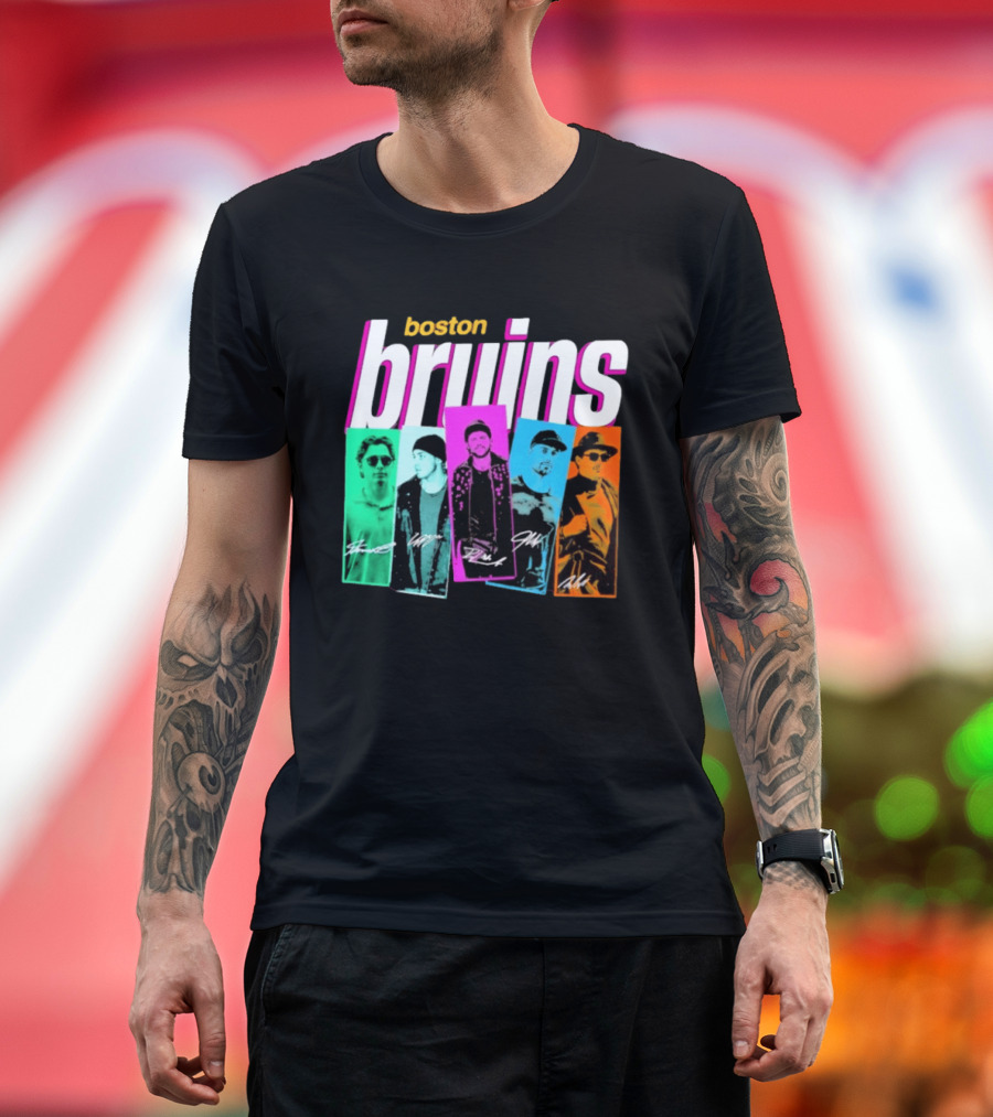 Boston Bruins Boy Band 2026 Player Portraits T-Shirt