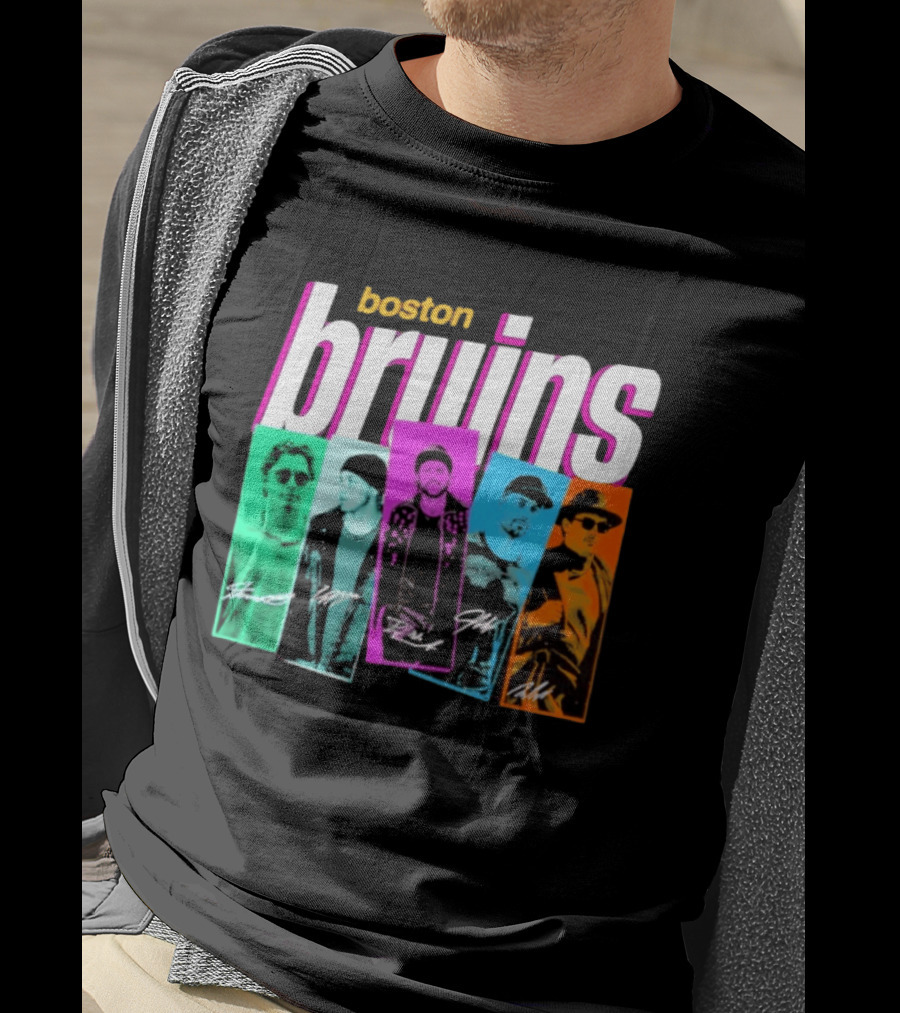 Boston Bruins Boy Band 2026 Player Portraits T-Shirt