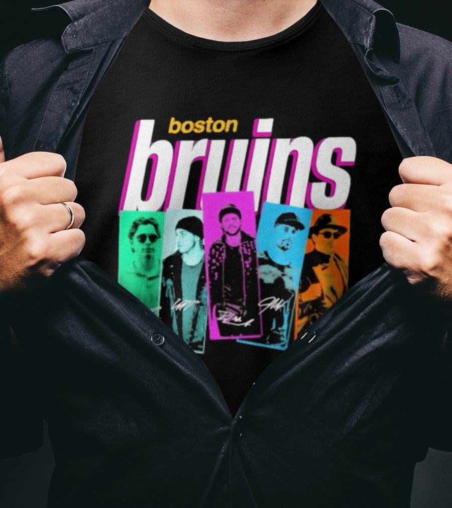 Boston Bruins Boy Band 2026 Player Portraits T-Shirt