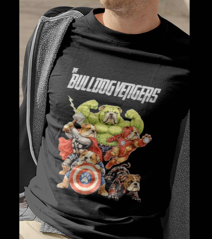 Bulldog Avengers 2026 Superhero Team Marvel T-Shirt