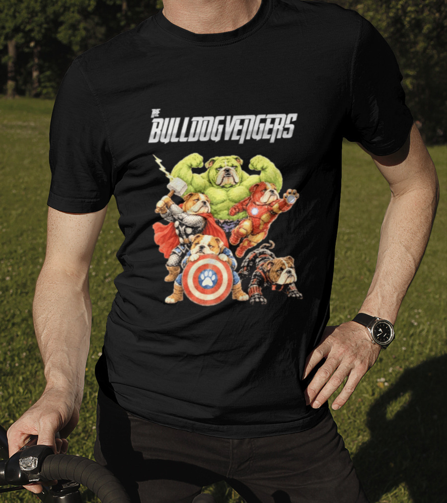 Bulldog Avengers 2026 Superhero Team Marvel T-Shirt