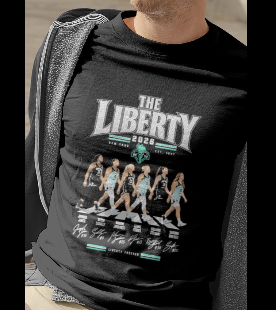 The Liberty 2026 WNBA Abbey Road Player Library Forever T-Shirt