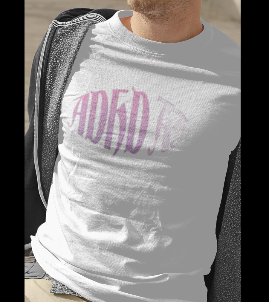 Paris Hilton ADHD AF Pink Cursive Text With Glitter Effect T-Shirt