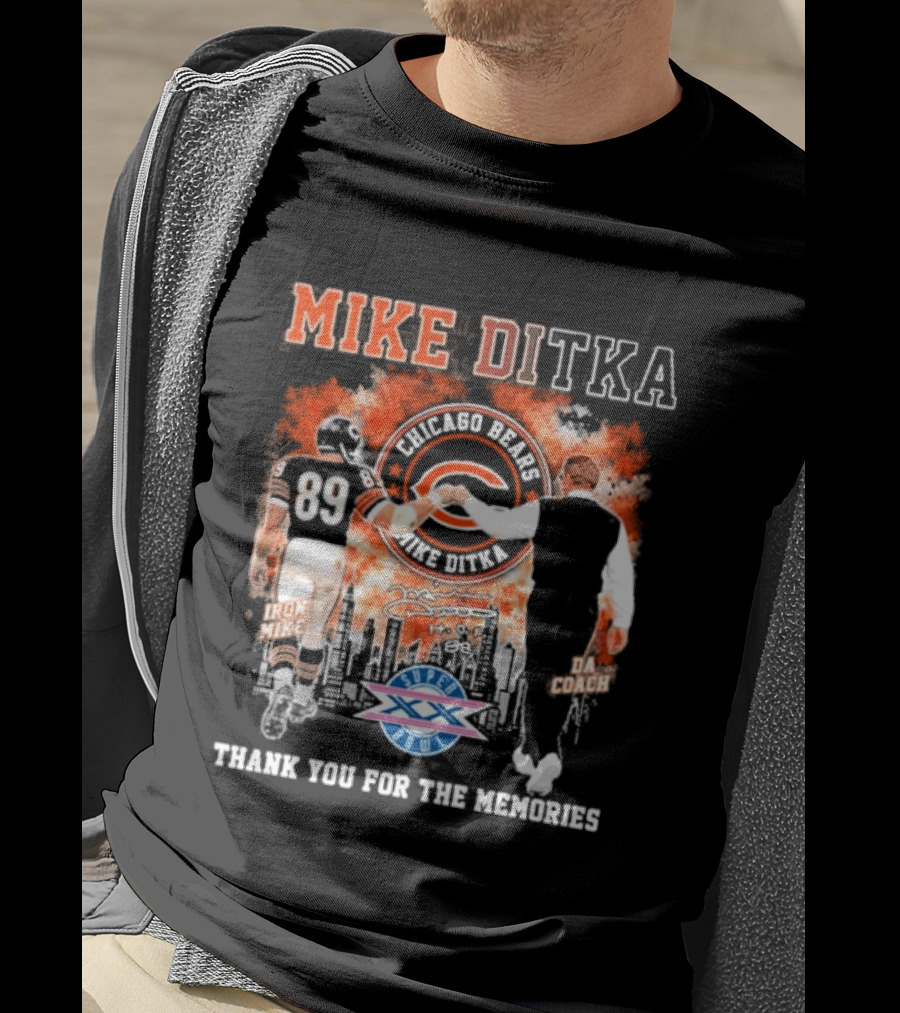 Mike Ditka Iron Mike Da Coach Super Bowl Fist Bump Thank You For The Memories T-Shirt