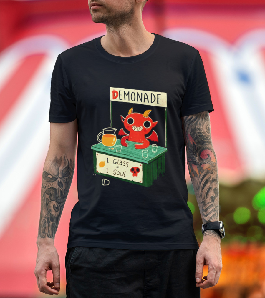 Demonade 1 Glass 1 Soul Devil Lemonade Stand T-Shirt