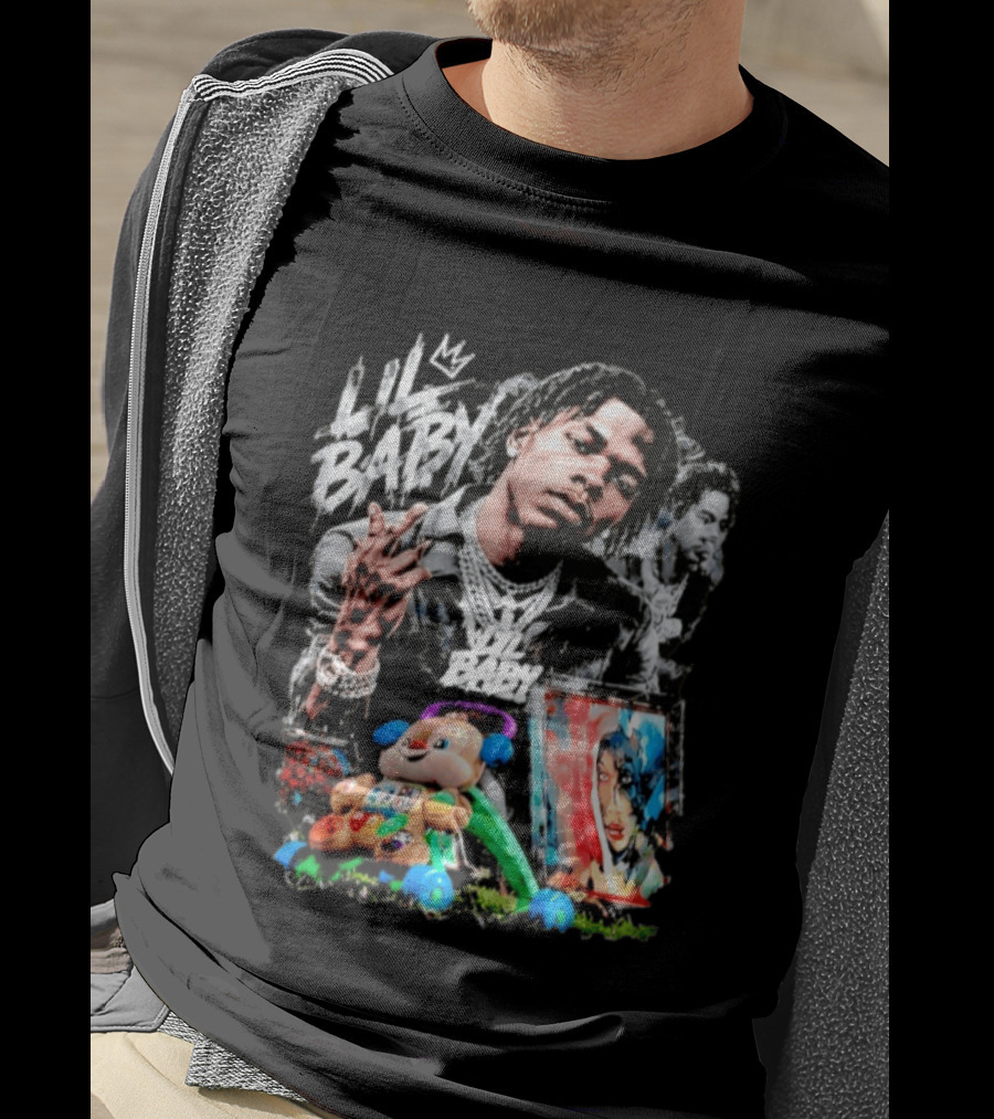 Lil Baby Toys And Painting Style With Diamond Chains T-Shirt