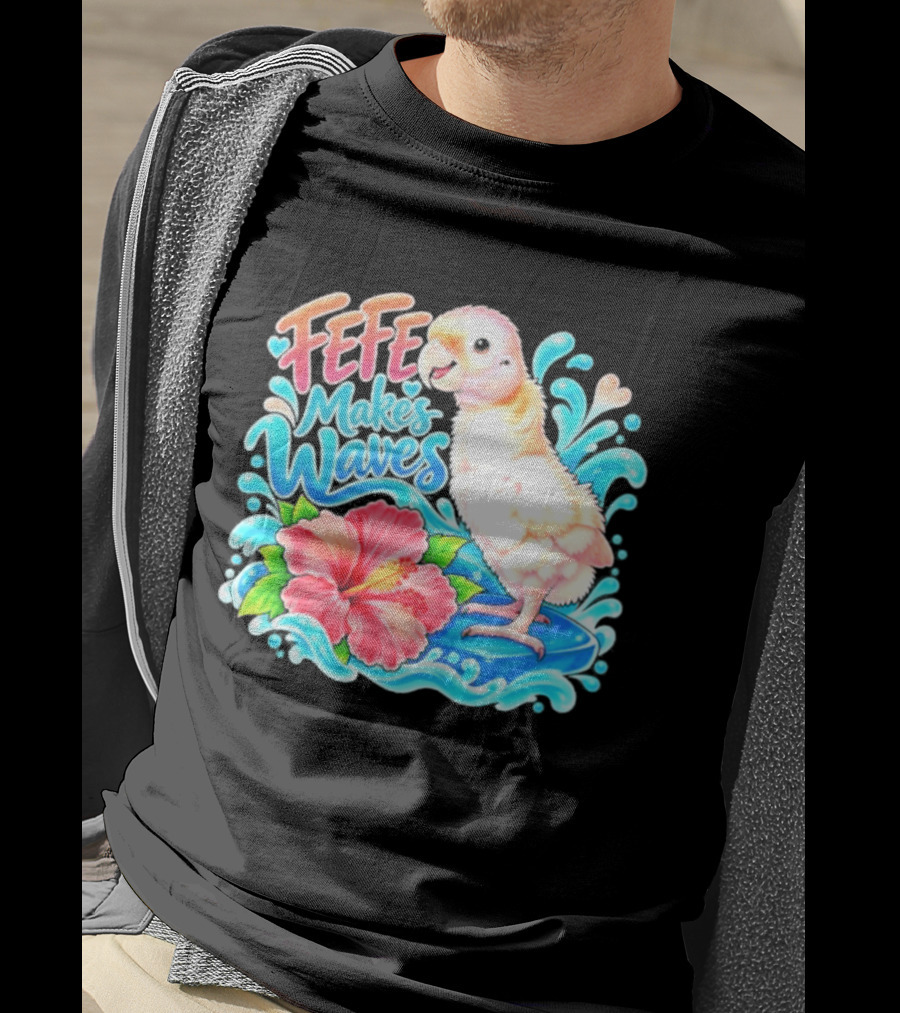 FeFe Makes Waves Parrot Hibiscus Splash Fundraiser T-Shirt