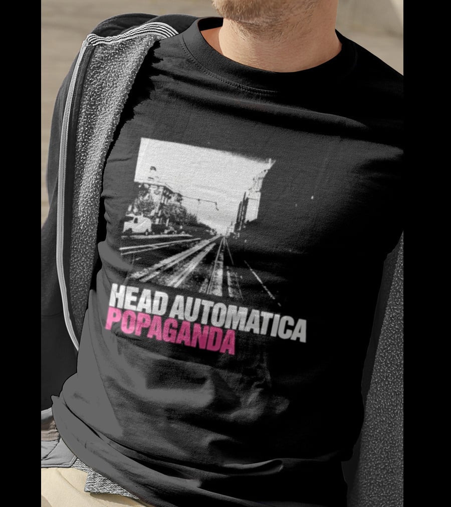 Head Automatica Popaganda Train Tracks Art Daryl Palumbo T-Shirt