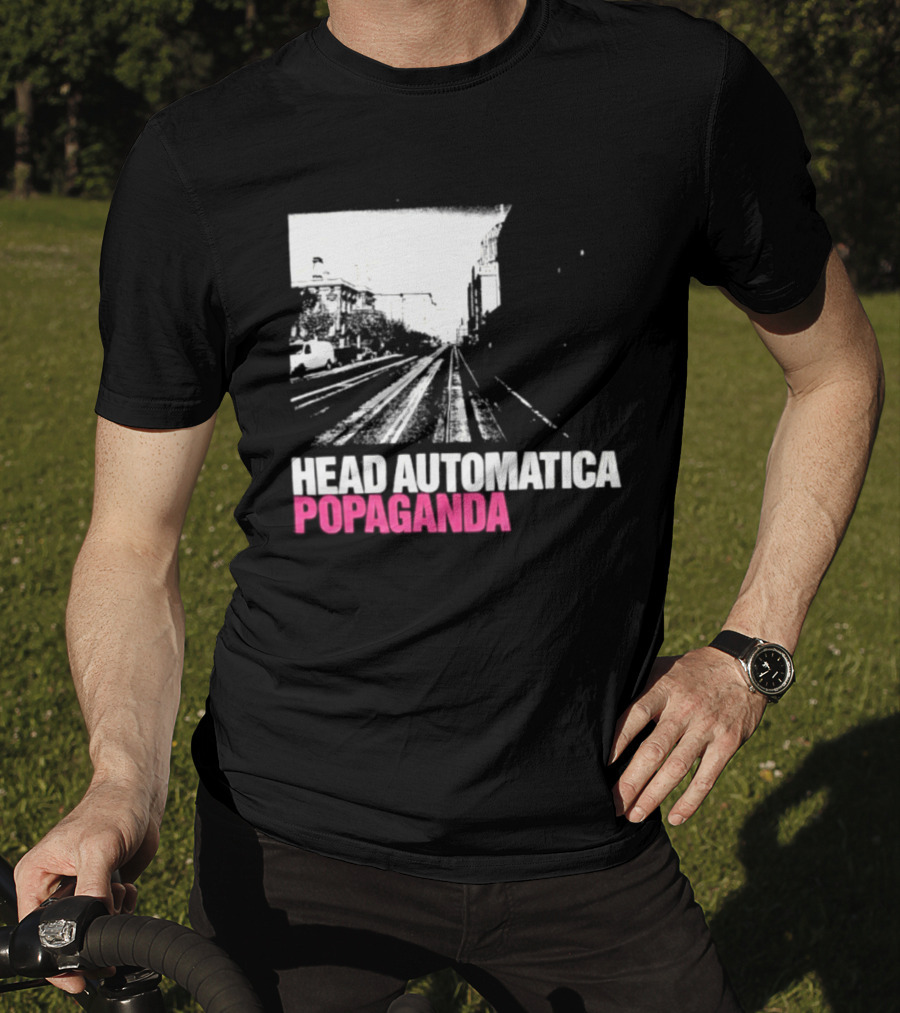 Head Automatica Popaganda Train Tracks Art Daryl Palumbo T-Shirt
