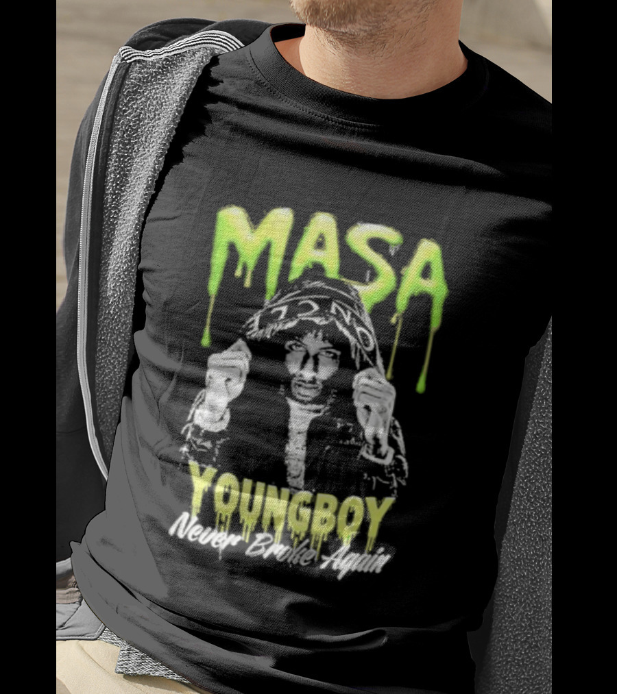 Masa Youngboy Never Broke Again Green Drip T-Shirt