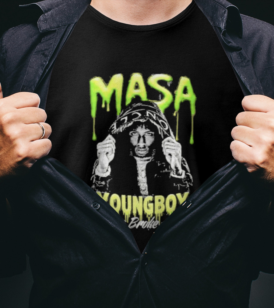Masa Youngboy Never Broke Again Green Drip T-Shirt