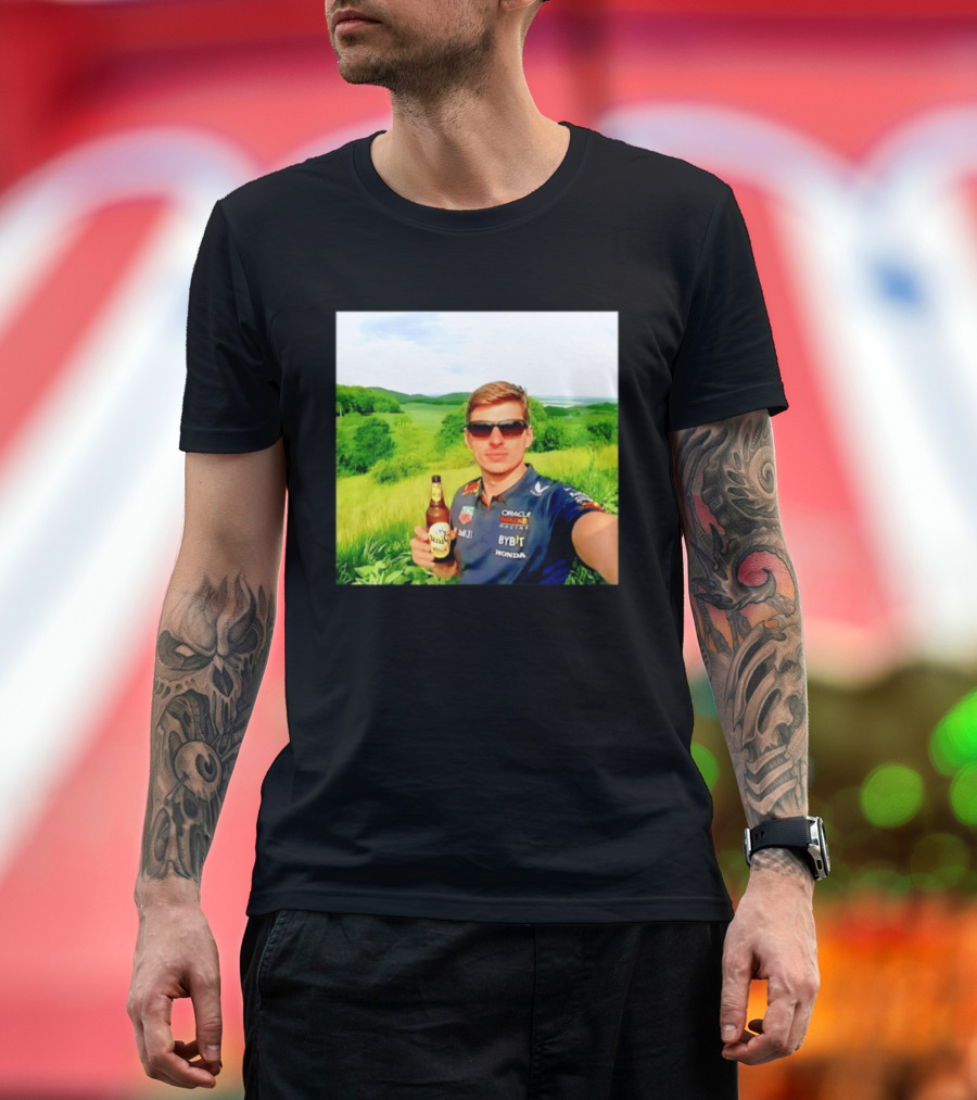 Max Verstappen Beyond The Track Oracle Red Bull Racing Honda Beer Experience T-Shirt