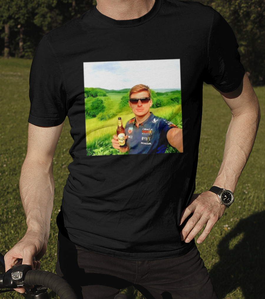 Max Verstappen Beyond The Track Oracle Red Bull Racing Honda Beer Experience T-Shirt