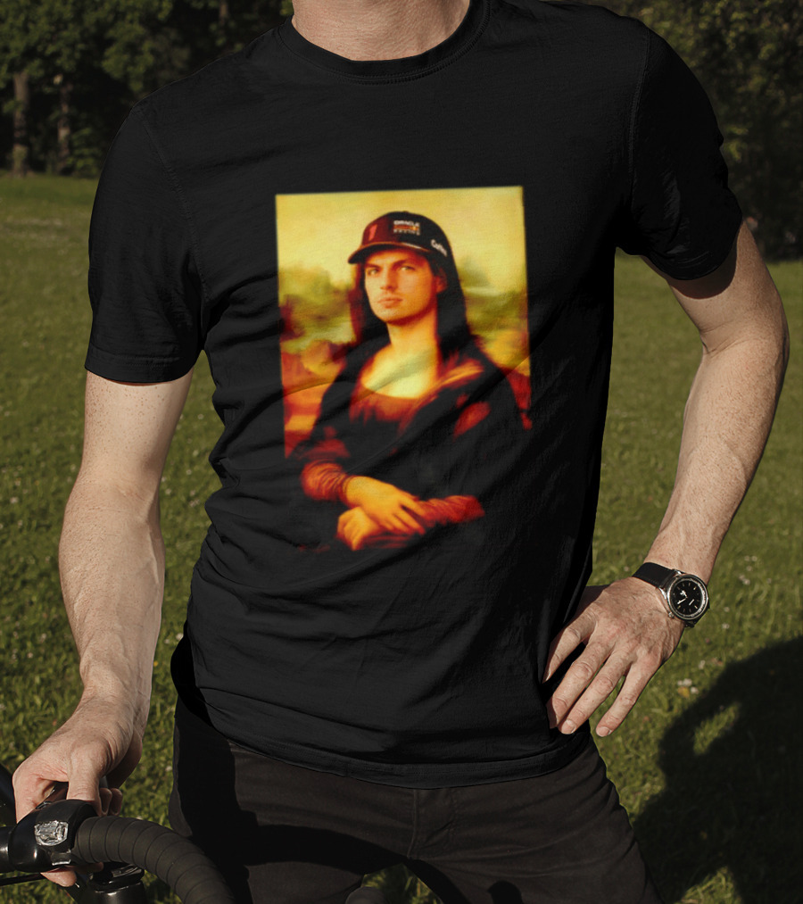 Max Verstappen Mona Lisa Meme Red Bull Racing Cap T-Shirt