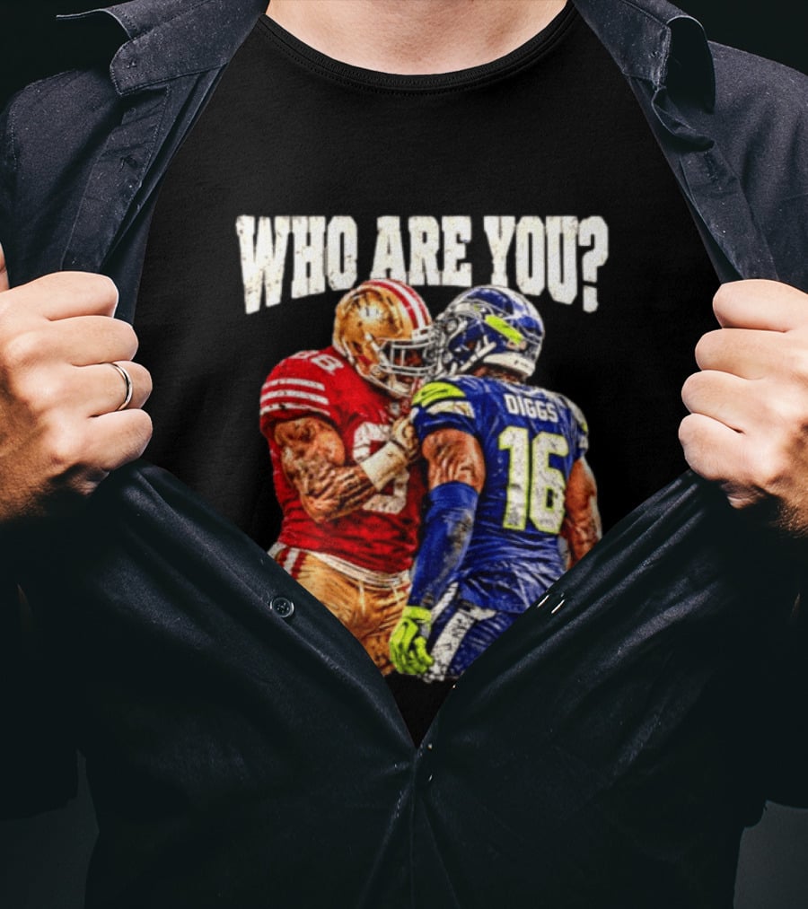 Who Are You Meme Mike Evans Vs Diggs San Francisco 49ers Seattle Seahawks T-Shirt