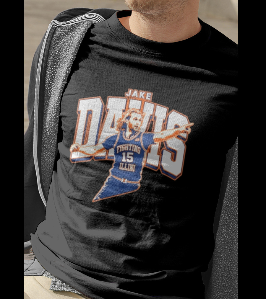Jake Davis 15 Fighting Illini Basketball T-Shirt