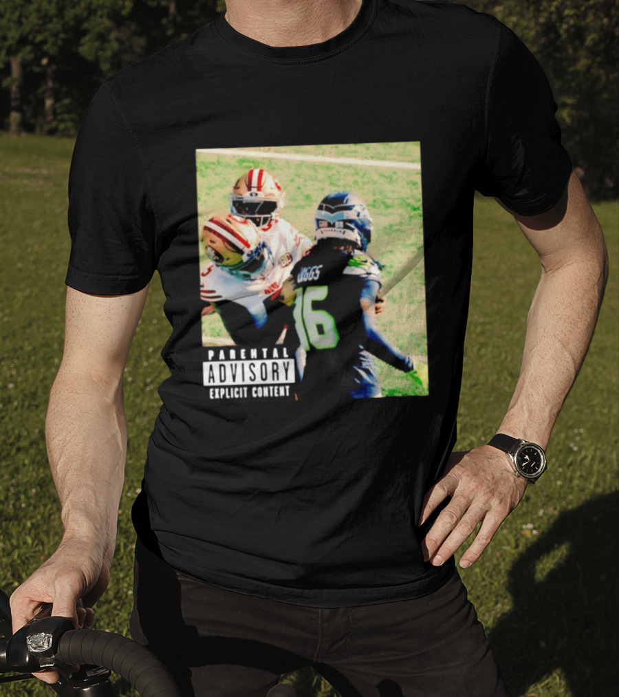 Parental Advisory Explicit Content Mike Evans Vs Trevon Diggs Football Meme T-Shirt