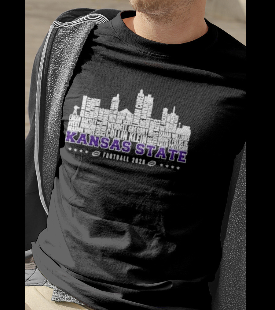 Kansas State Football 2026 Wildcats City Skyline Player T-Shirt