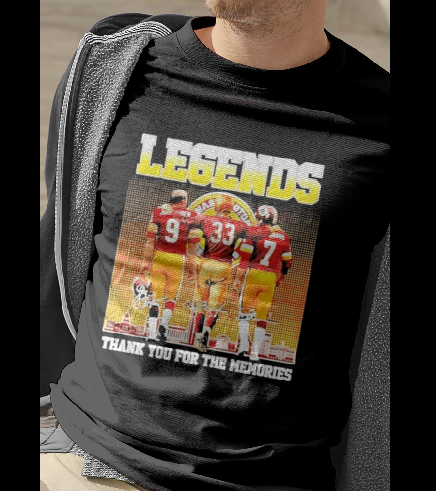 Washington Commanders Legends Thank You For The Memories Skyline Signatures T-Shirt