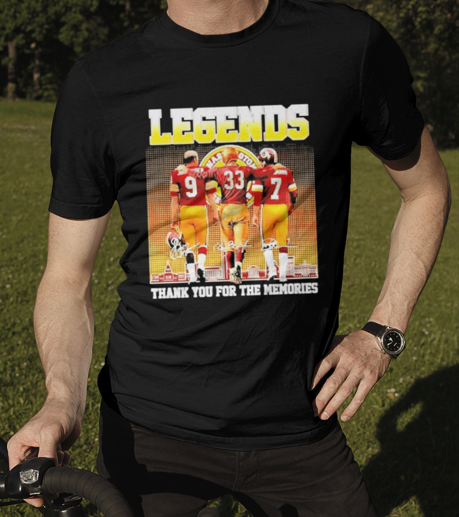 Washington Commanders Legends Thank You For The Memories Skyline Signatures T-Shirt