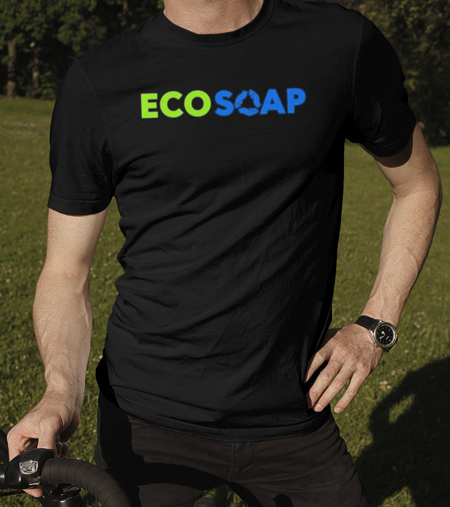 Purchased Equals 100 Bars Donated Ecosoap Green Blue Recycling T-Shirt